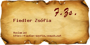 Fiedler Zsófia névjegykártya
