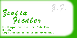 zsofia fiedler business card